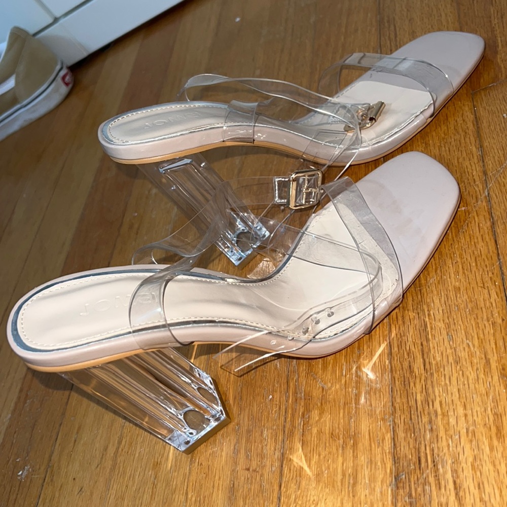 Clear Block Heels Eur40